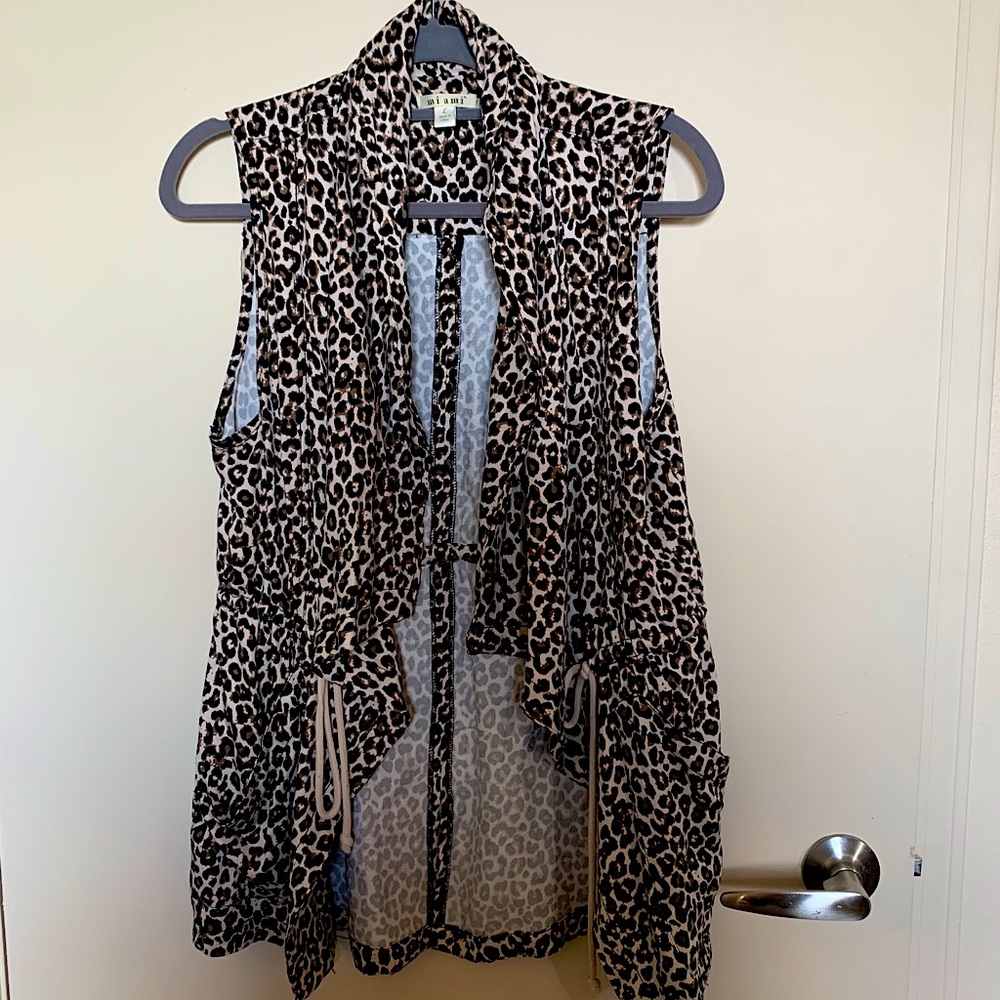 🐆Leopard draped vest, adjustable 🐆